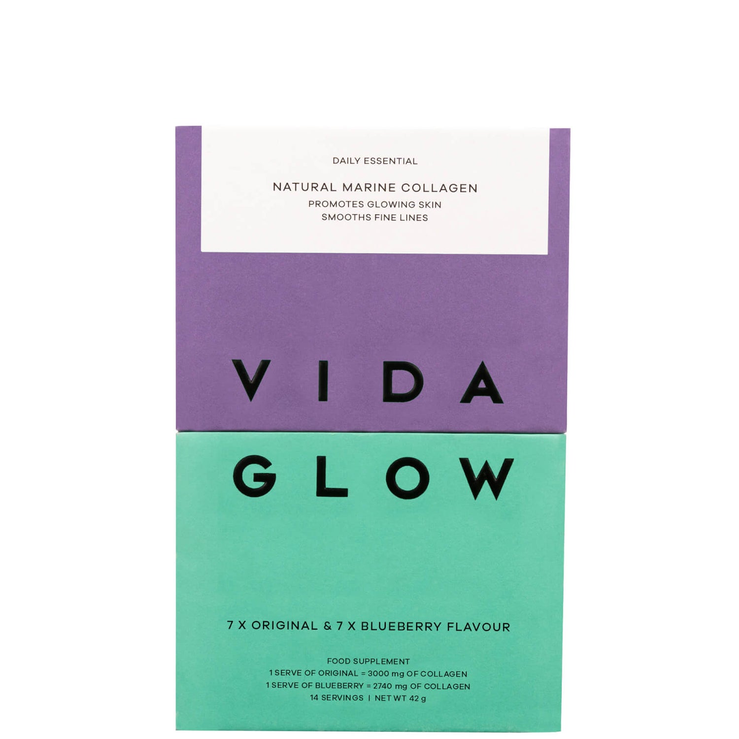 Vida Glow Mixed Natural Marine Collagen Trial Pack – 14 serves