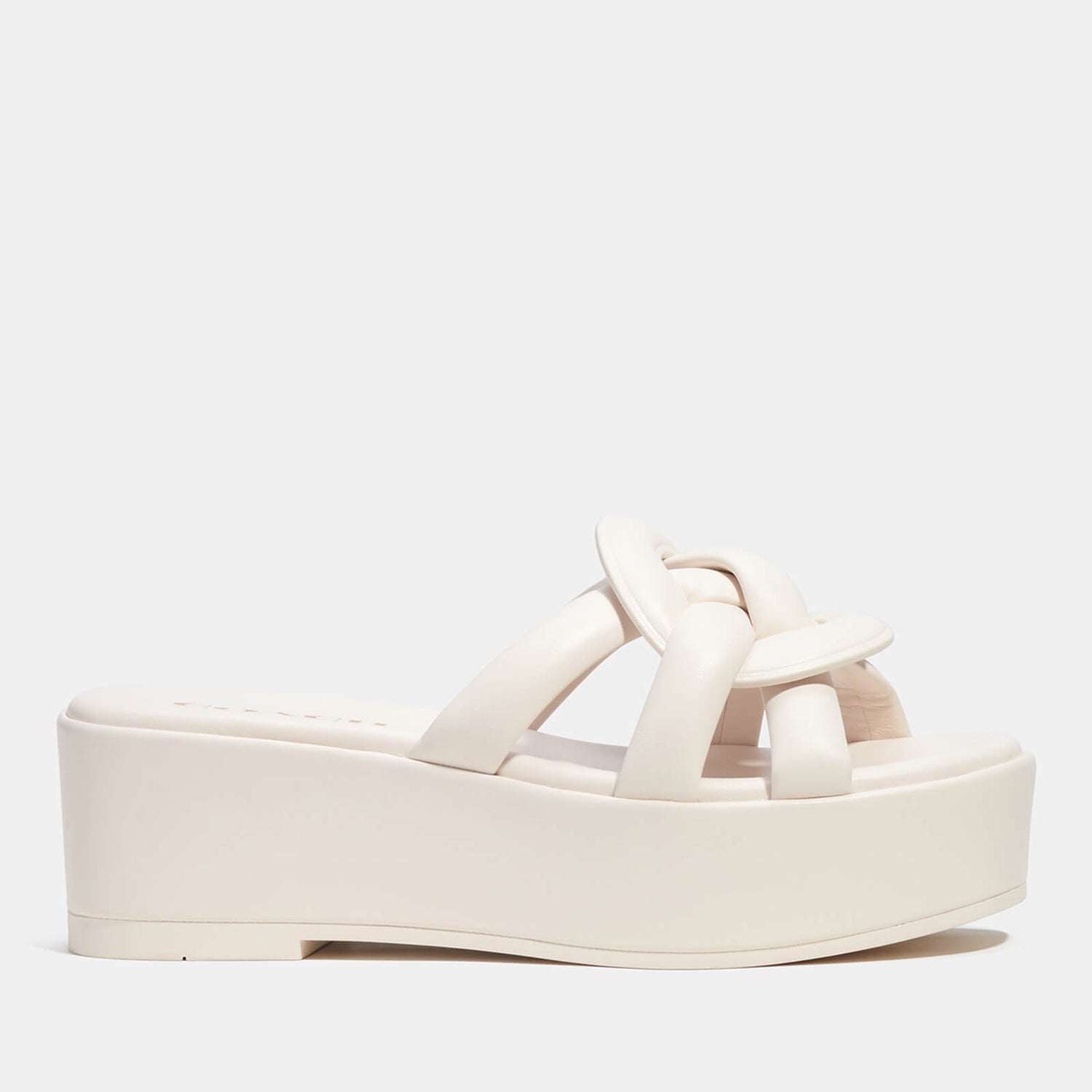 Coach Women's Everette Leather Flatform Sandals - UK 3