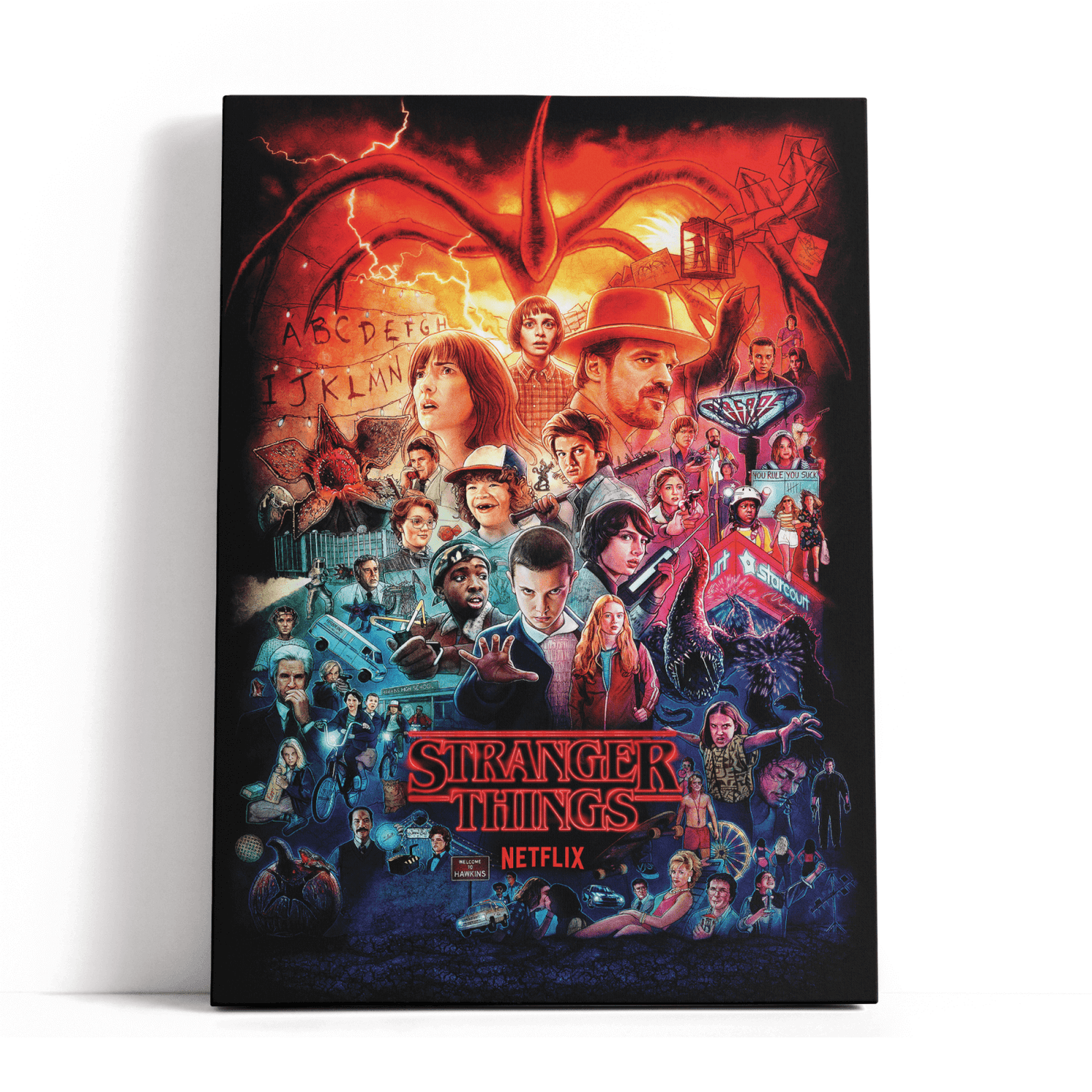 Decorsome x Stranger Things Characters Rectangular Canvas