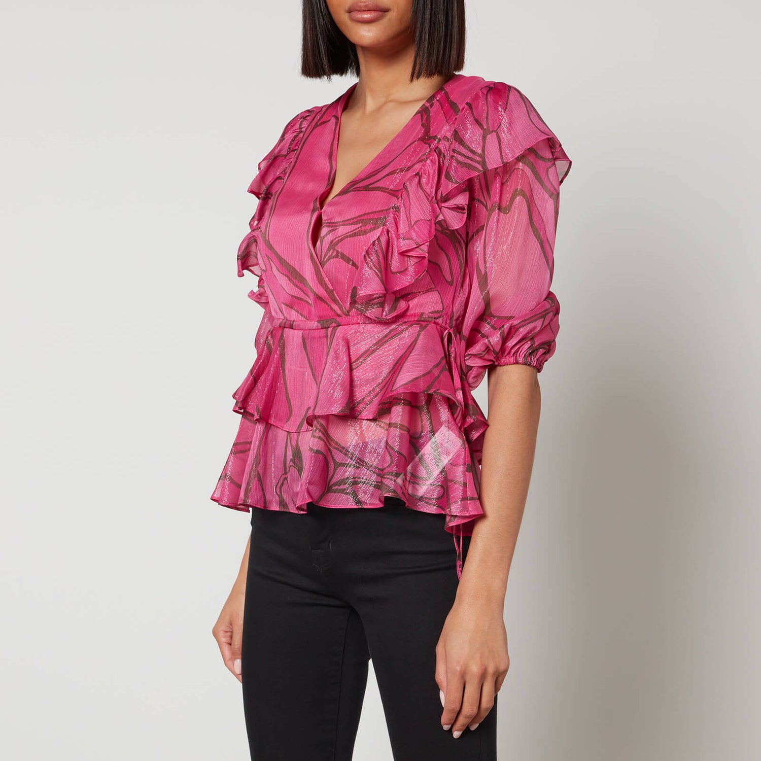 Ted Baker Jasmyna Ruffle-Trimmed Organza Top - UK 6