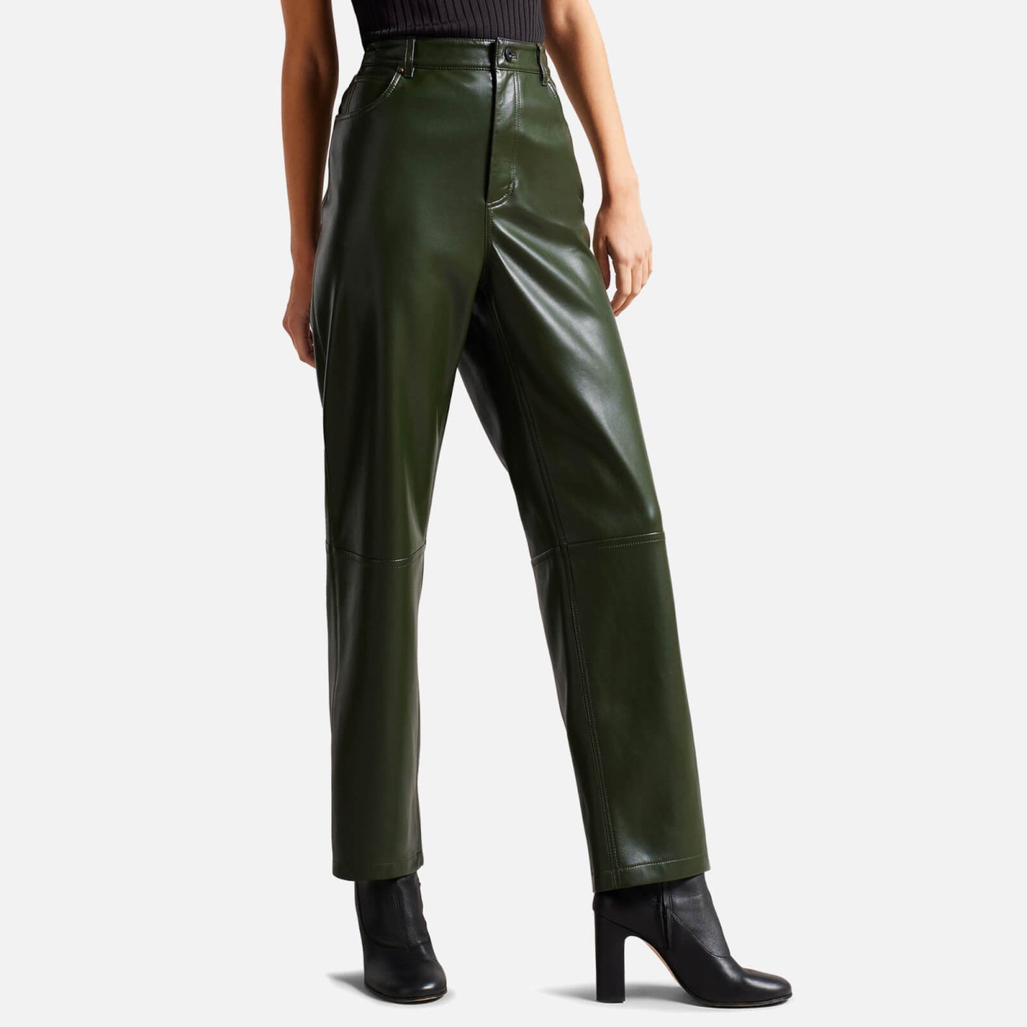 Ted Baker Plaider Faux Leather Trousers - UK 6