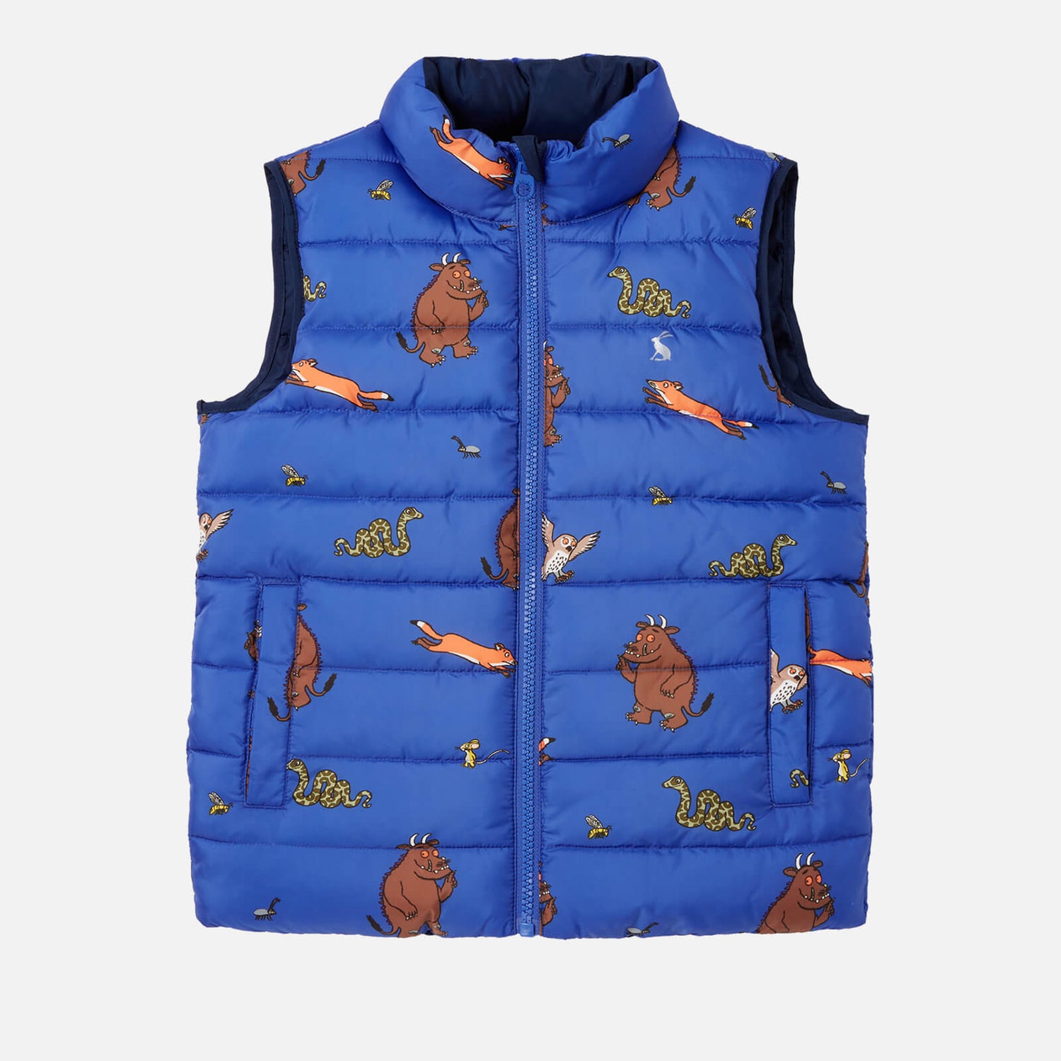 Joules Kids' Gruffalo Reversible Quilted Shell Gillet