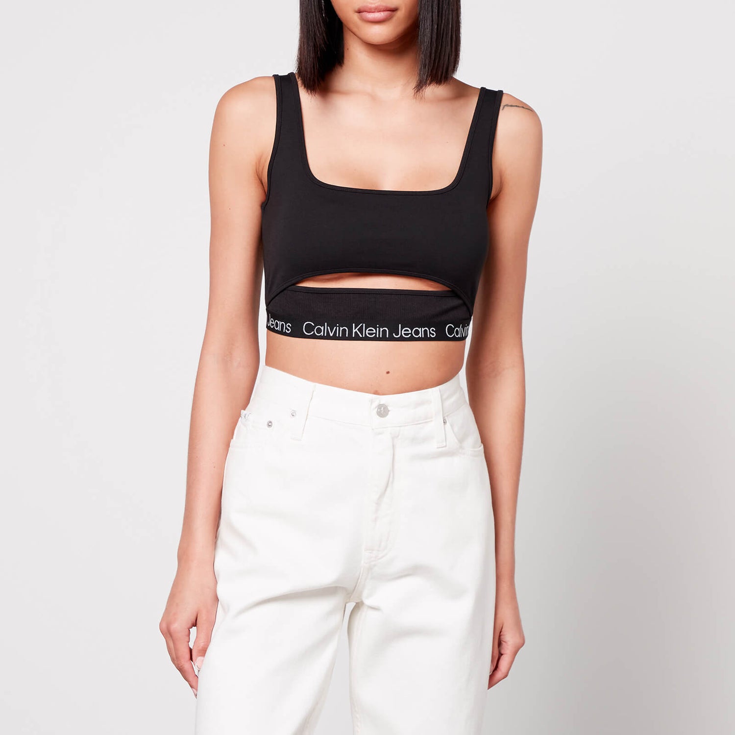 Calvin Klein Jeans Milano Stretch-Jersey Cropped Top