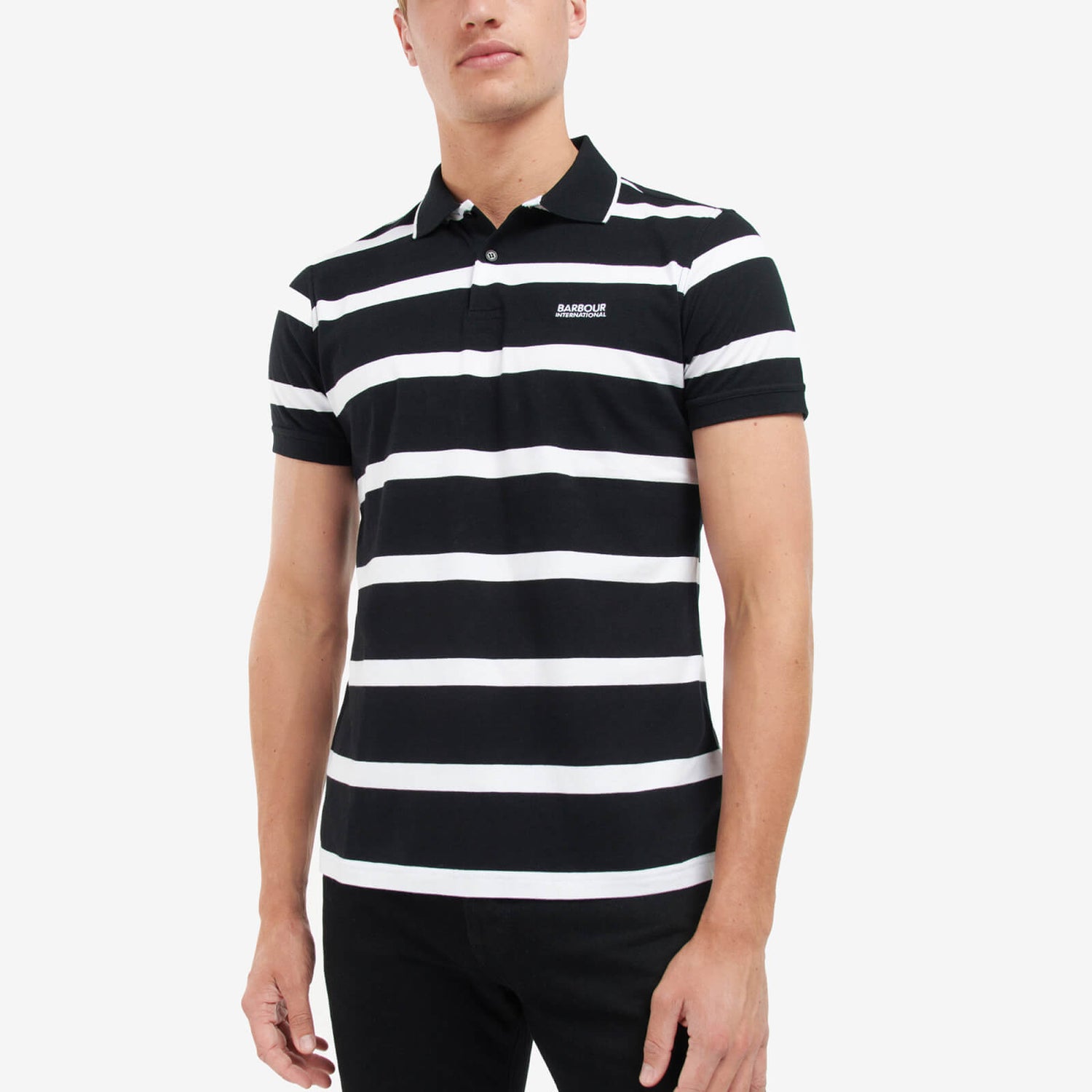 Barbour International Cobain Striped Cotton Polo Shirt