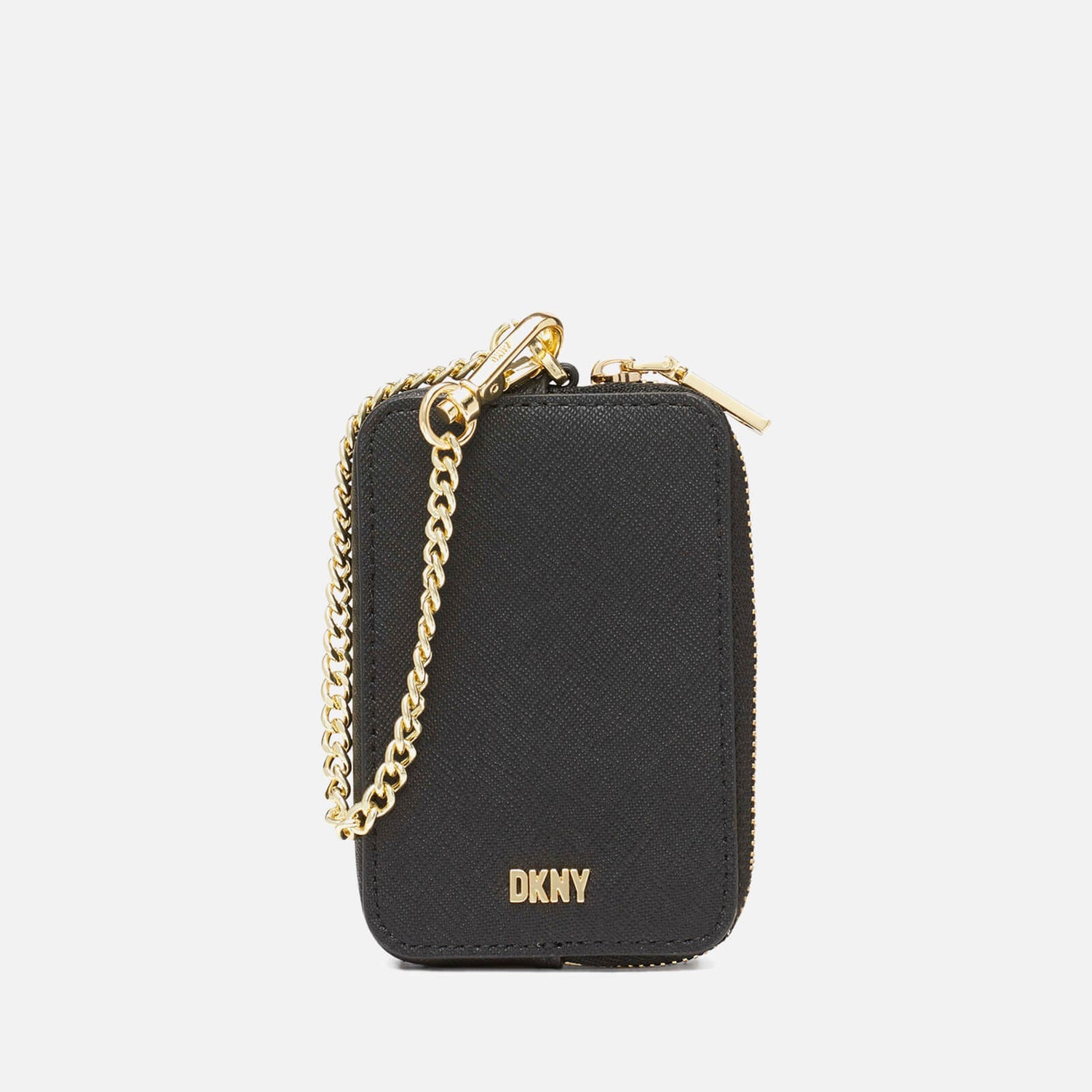 DKNY Sidney Za Gold-Tone Leather Pouch