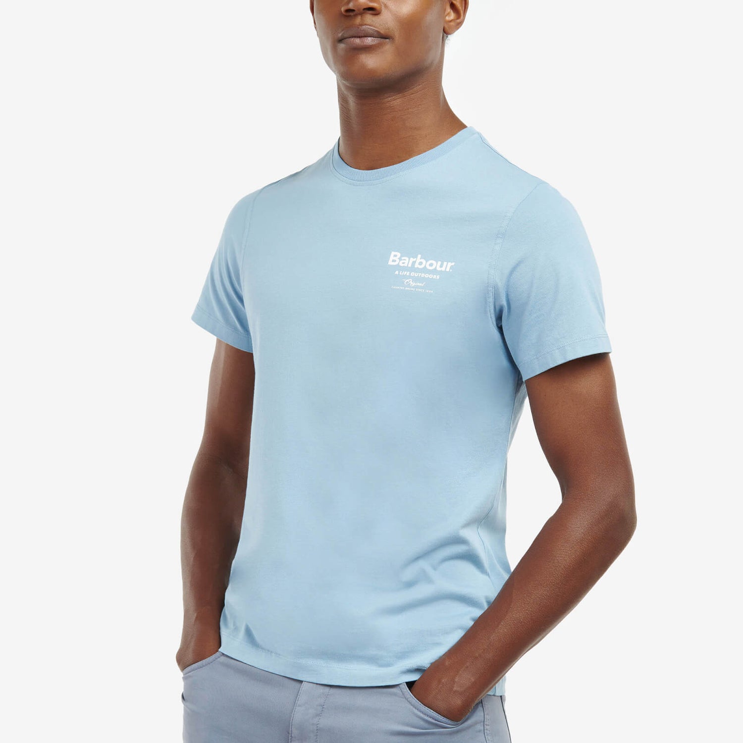 Barbour Heritage Satley Logo-Print Cotton T-Shirt - S