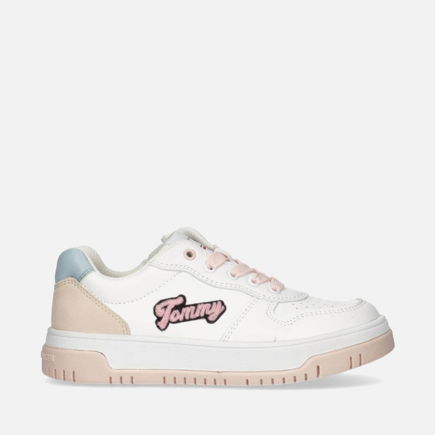 Tommy Hilfiger Kids' Logo-Embroidered Faux Leather Trainers - UK 2.5 Kids