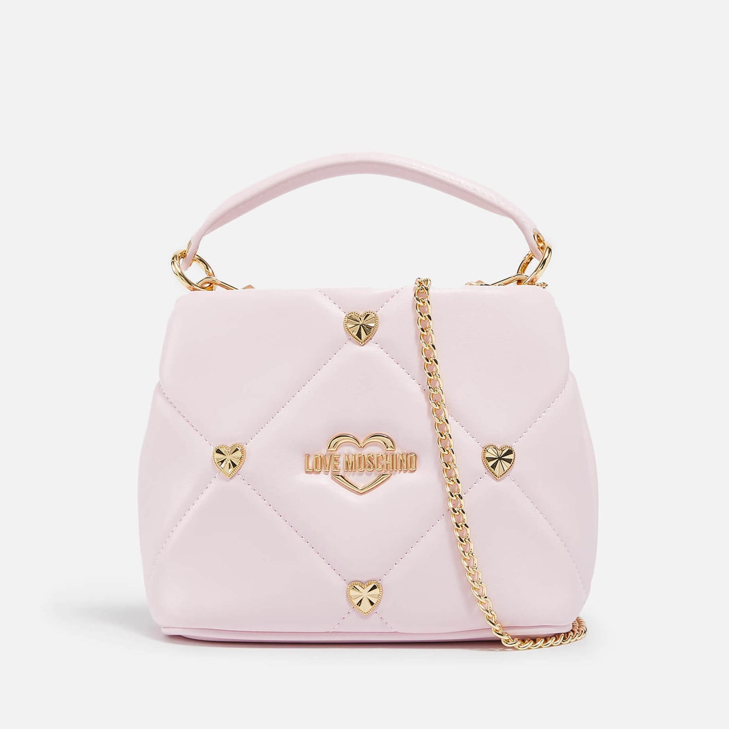 Love Moschino Borsa Heart Studs Faux Leather Bag