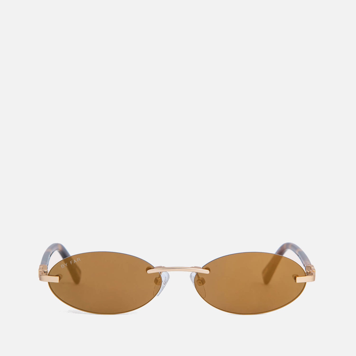 BY FAR Texas Mirror Gold-Tone Metal Sunglasses