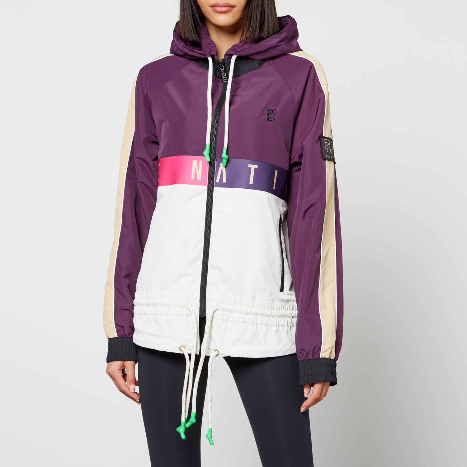 P.E Nation Women's Man Down Colour-Block Shell Jacket - Purple Pennant