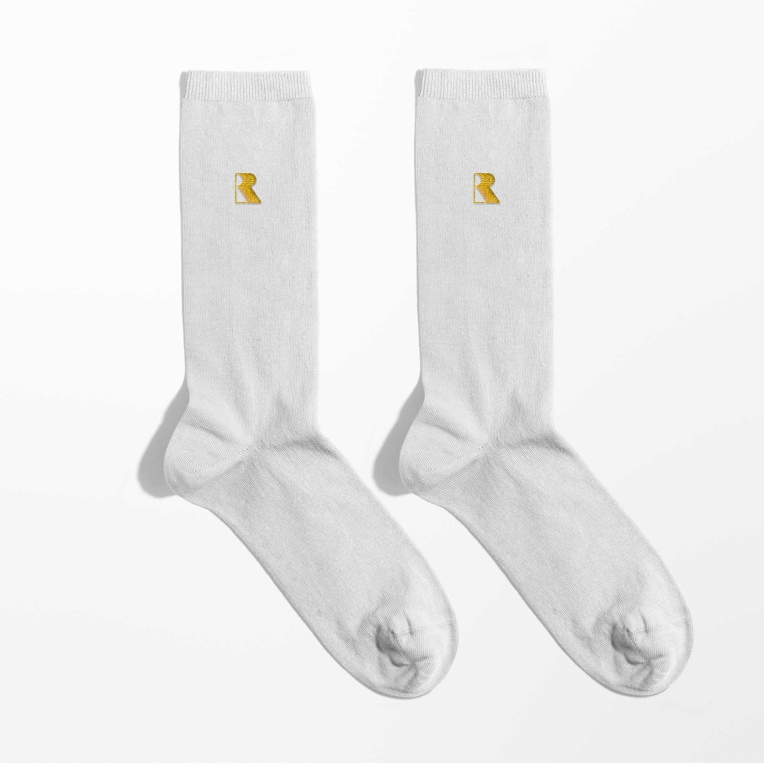 Rare Embroidered Socks - White