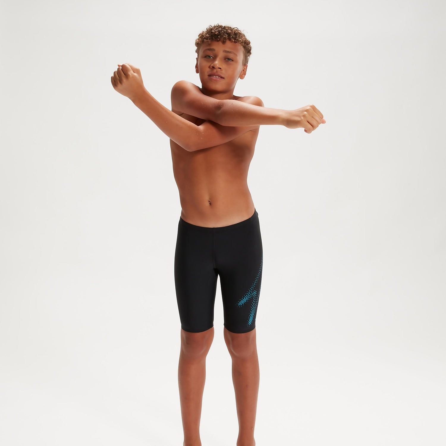 Boys Hyper Boom Jammer Black Blue Speedo