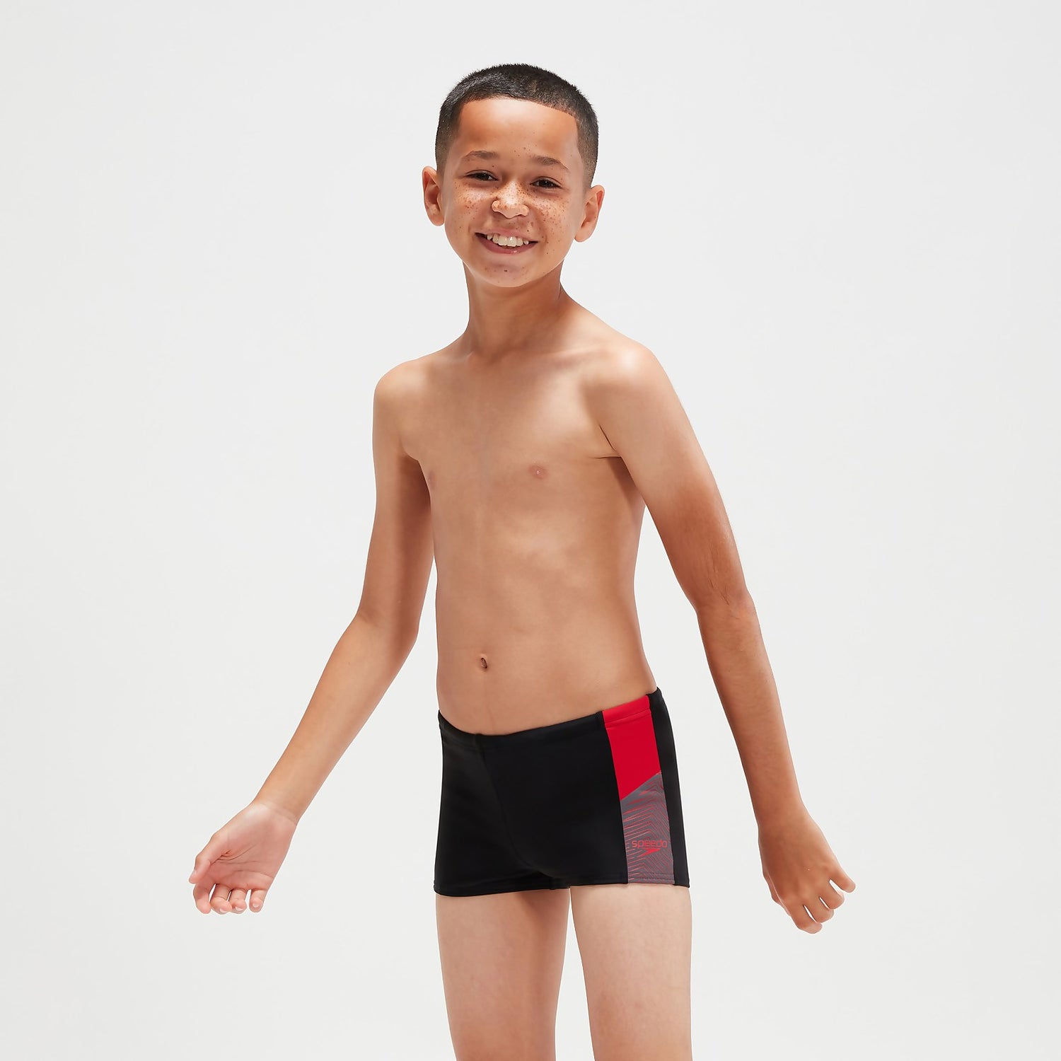 Boxer de bain Garcon Dive noir rouge Speedo