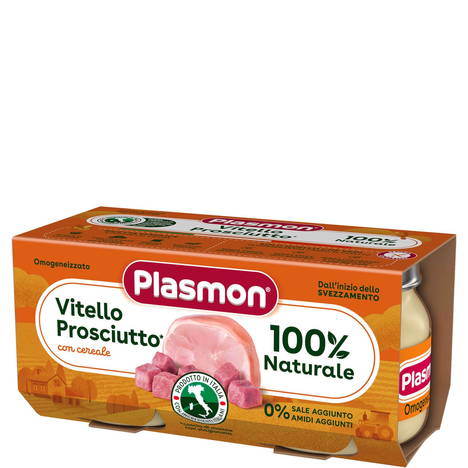 Omogeneizzato Carne Vitello e Prosciutto 2 x 80 g
