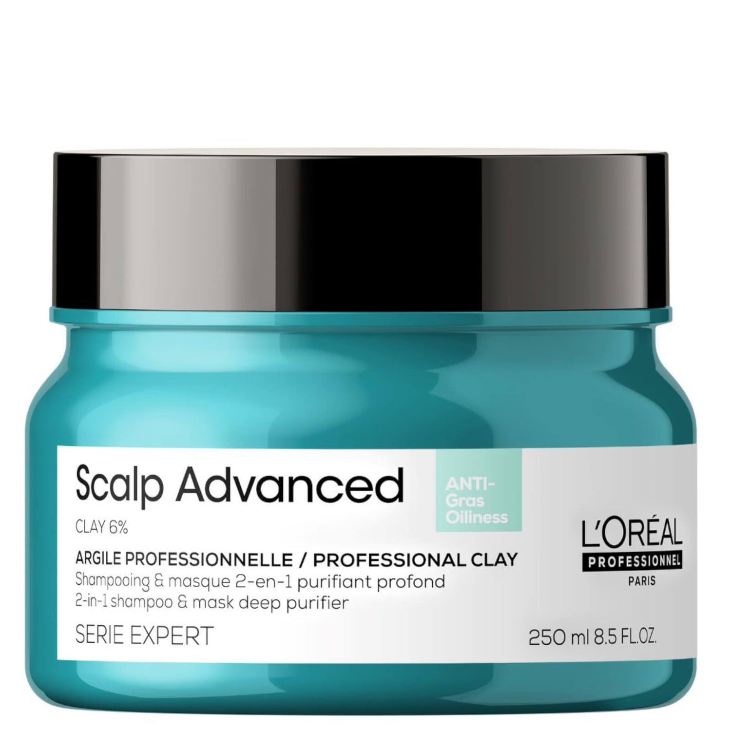 L'Oréal Professionnel Serié Expert Scalp Advanced Anti-Oiliness 2-in-1 Deep Purifier Clay Hair Mask 250ml