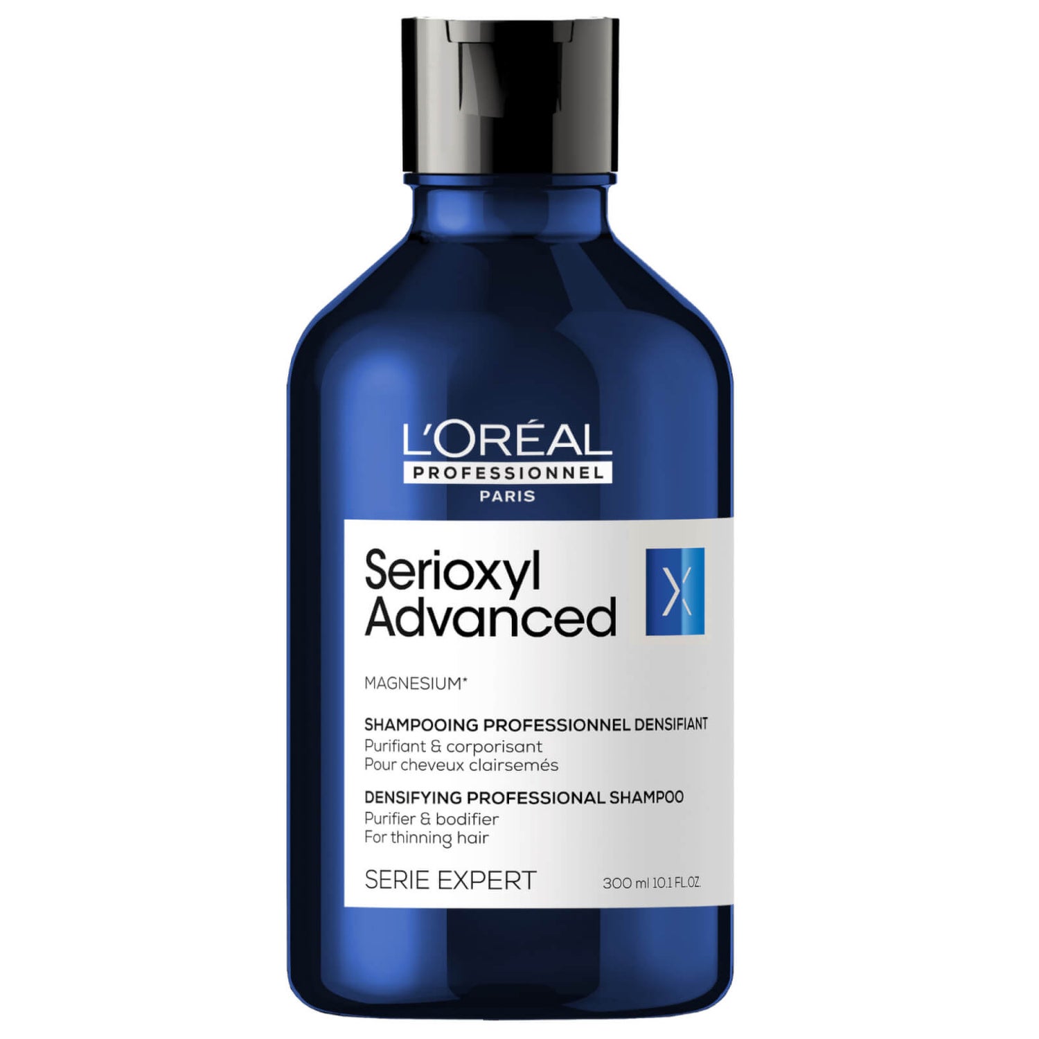 afskaffet kapsel er der L'Oréal Professionnel Serié Expert Serioxyl Advanced Purifier and Bodifier  Shampoo 300ml