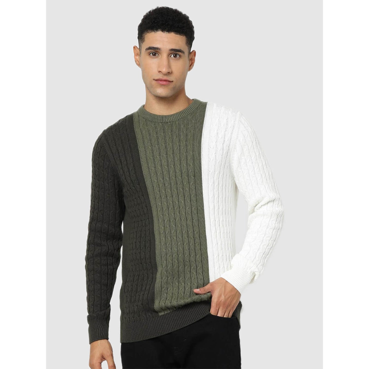 Vertical striped sweater clearance
