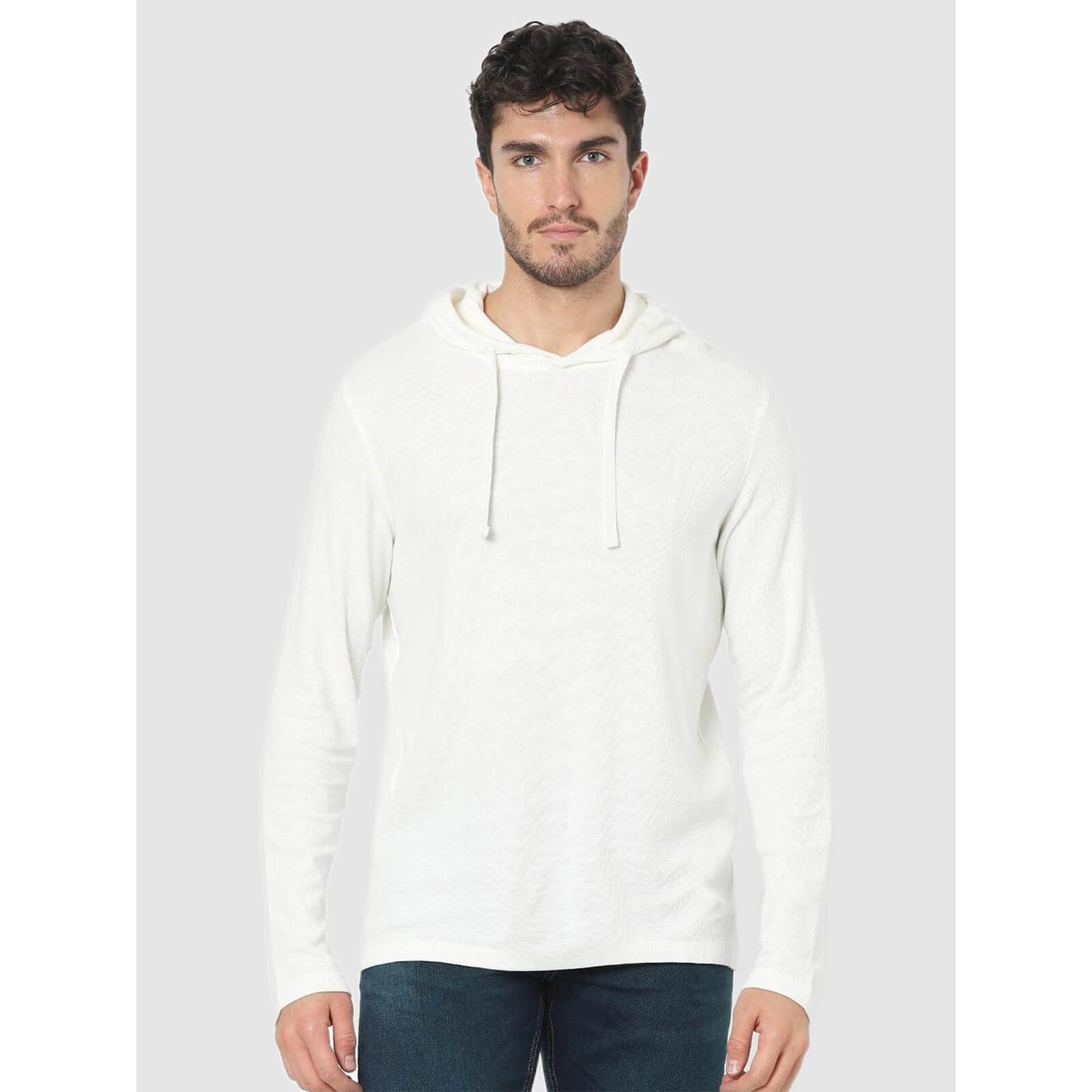 White t shirt with hood store