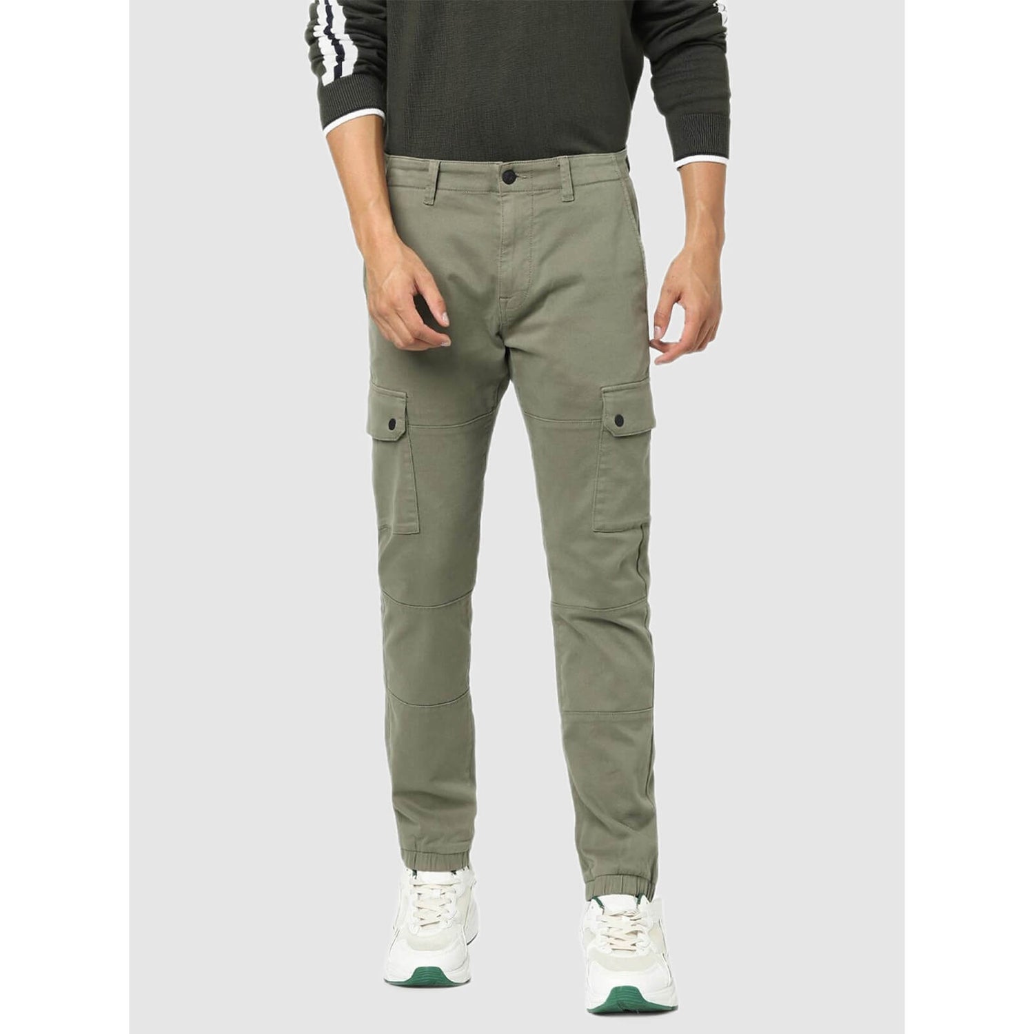 Olive Green Cotton Trousers - Buy Olive Green Cotton Trousers online in  India