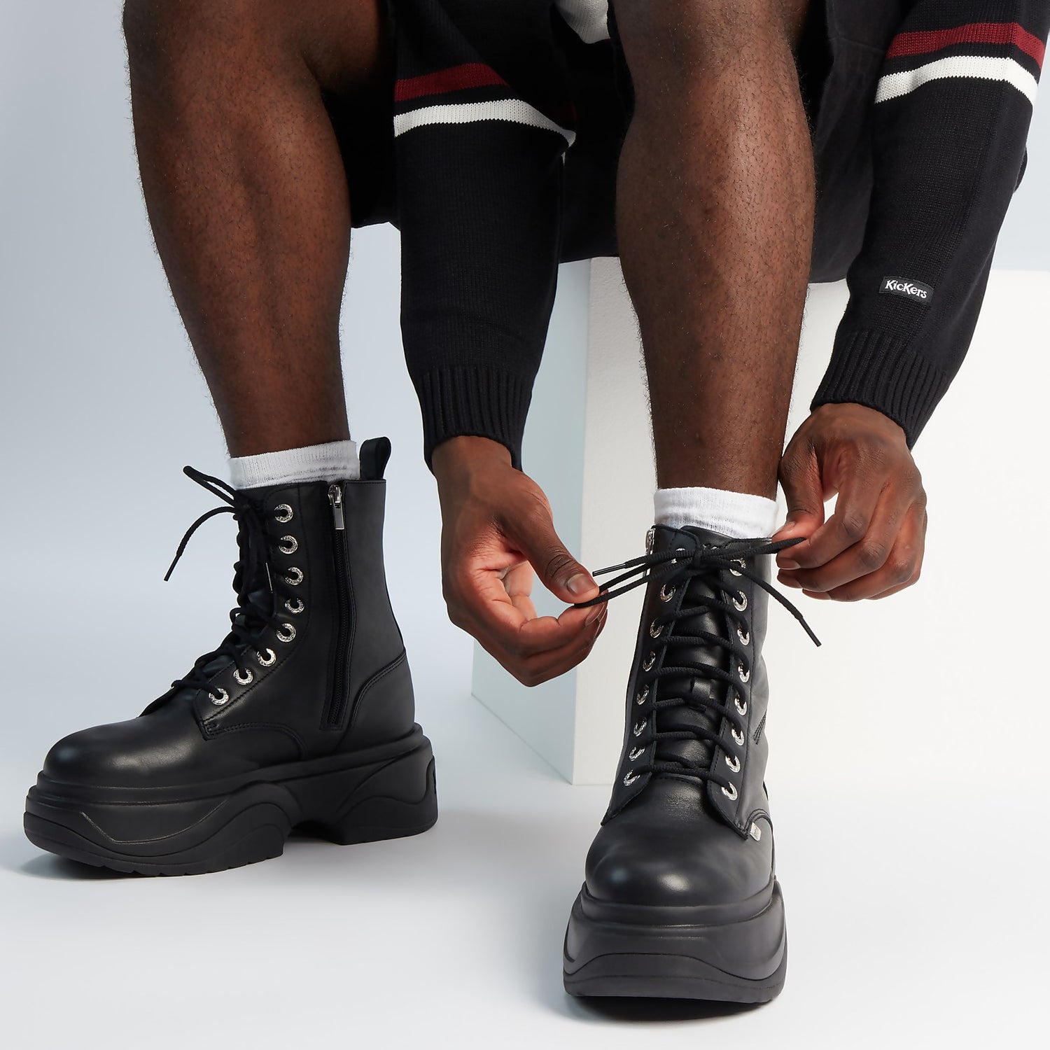 Adult Unisex Kade Boot Leather Black Kickers