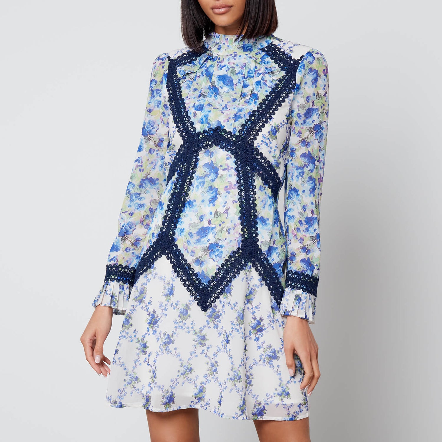 Hope & Ivy Juni Floral Jersey Mini Dress - UK 6