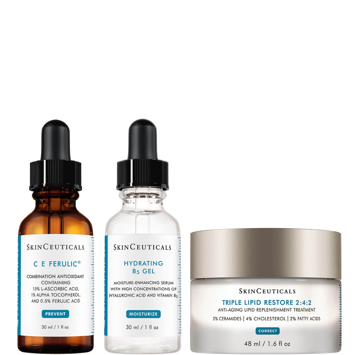 SkinCeuticals Anti-Aging Firming Set with C E Ferulic Vitamin C and Hyaluronic Acid