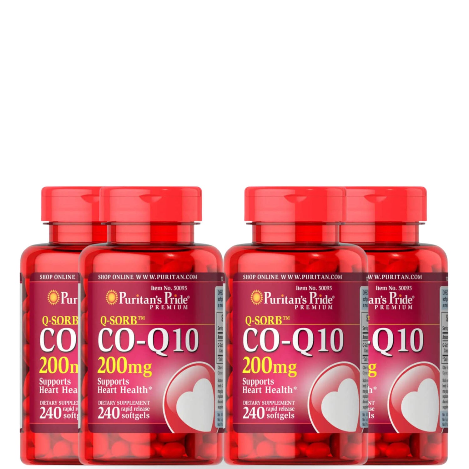 Q-SORB<sup>TM</sup> Co-Enzyme Q-10 200mg - 240 Softgels (4 Pack)