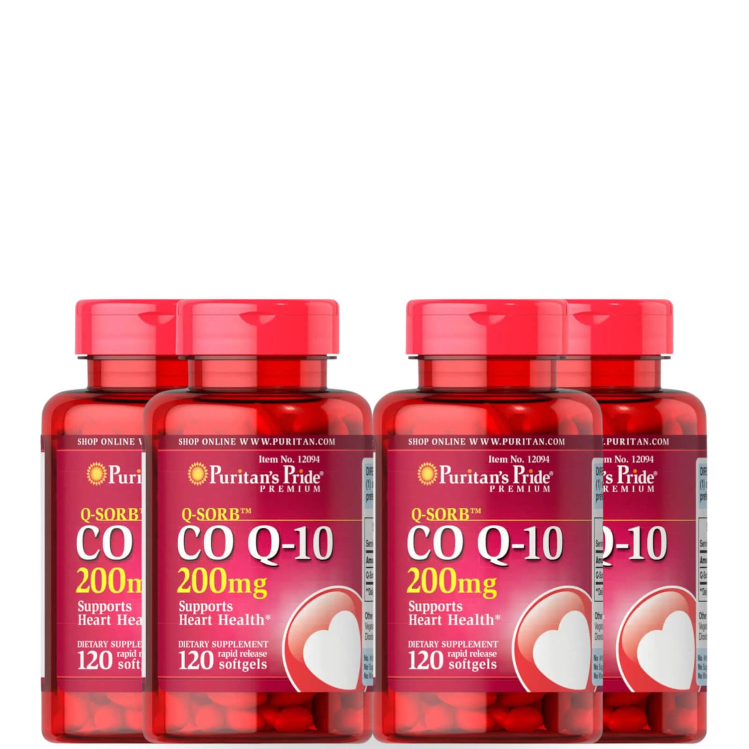 CO Q-10 200 mg - 120 softgels (4 Pack)