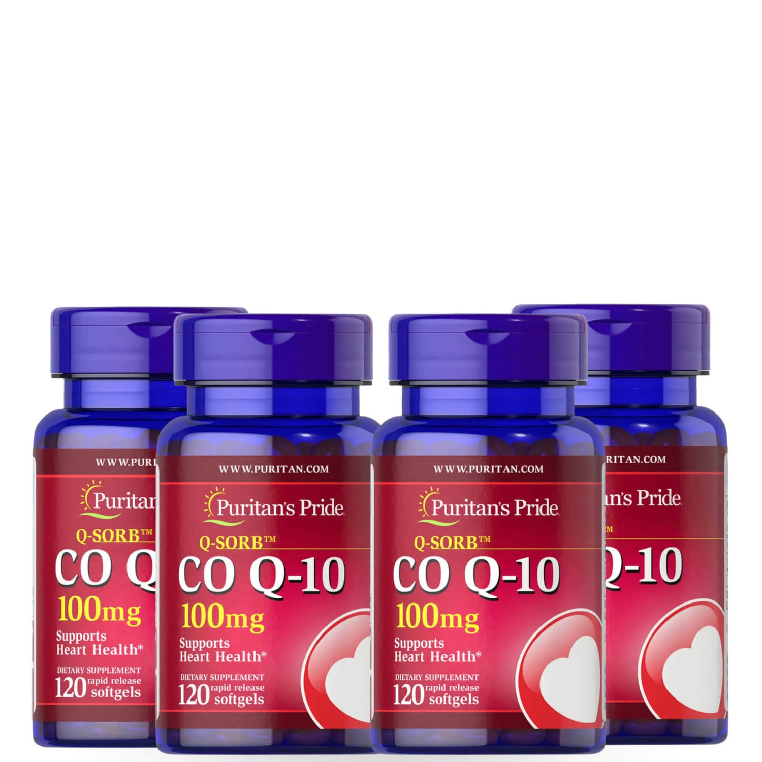 Puritan's Pride CO Q-10 100 mg - 120 softgels (4 Pack)