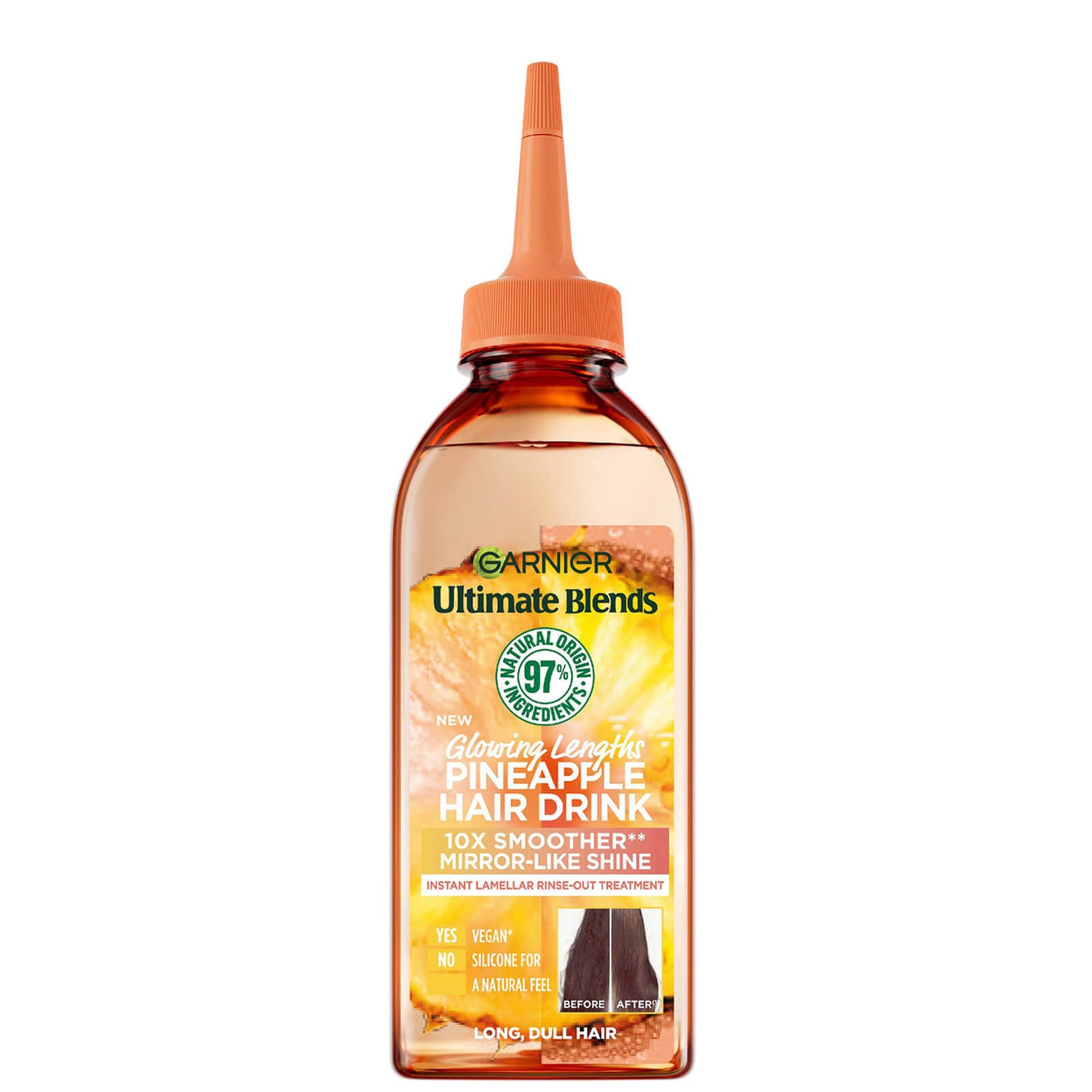 Garnier Ultimate Blends Glowing Lengths Pineapple Hair Drink Liquid Conditioner for Long Dull Hair 200ml
