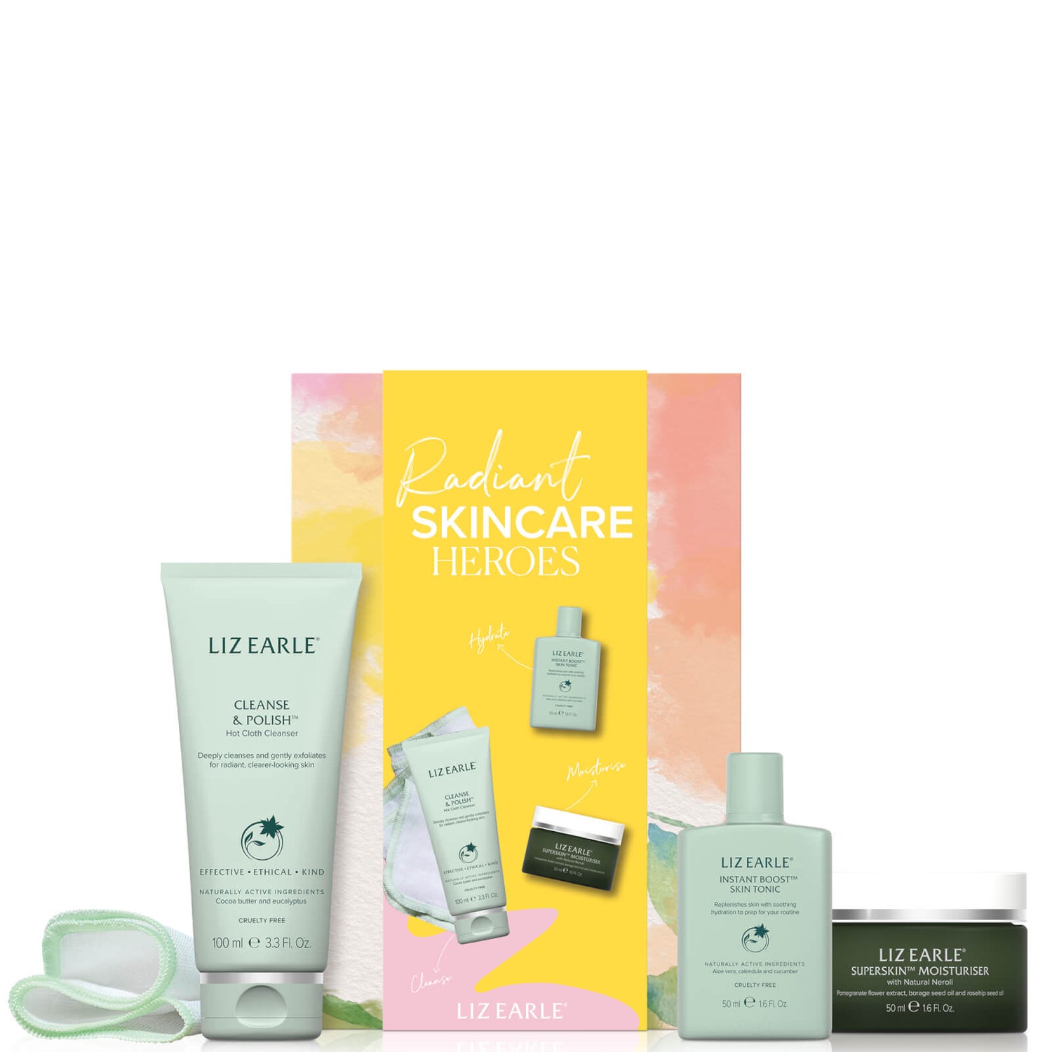 Liz Earle Spring Gift Radiant Skincare Heroes Set