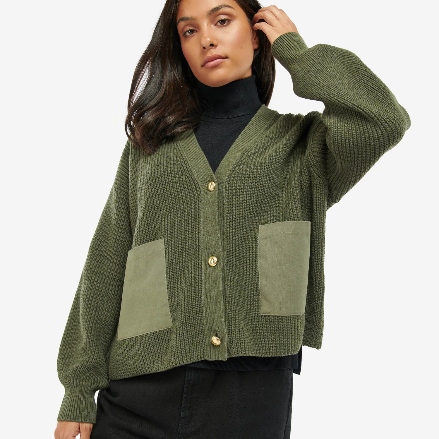 Barbour International Jensons Ribbed Cotton-Blend Cardigan