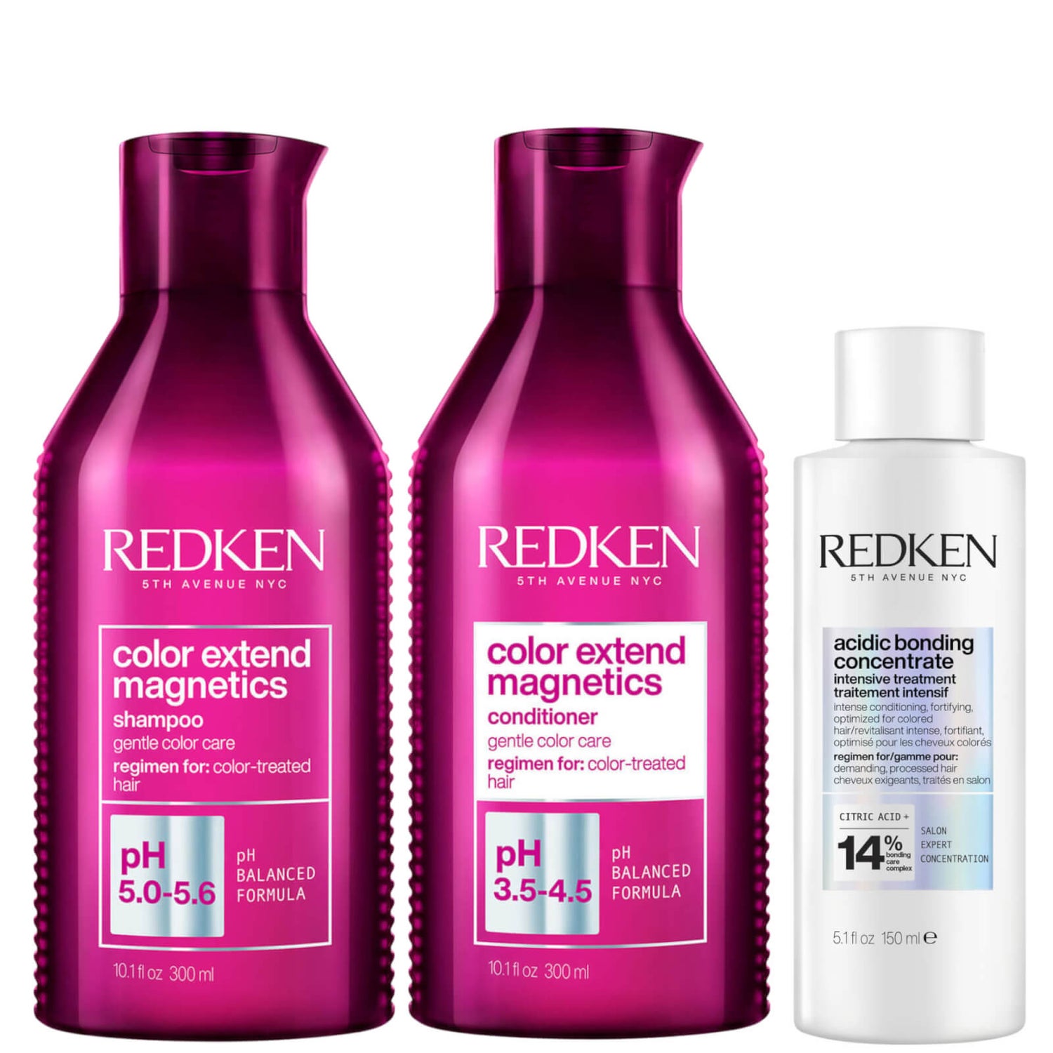 Redken Acidic Bonding Concentreate Pre-Treatment and Colour Extend Magnetics Hair Bundle