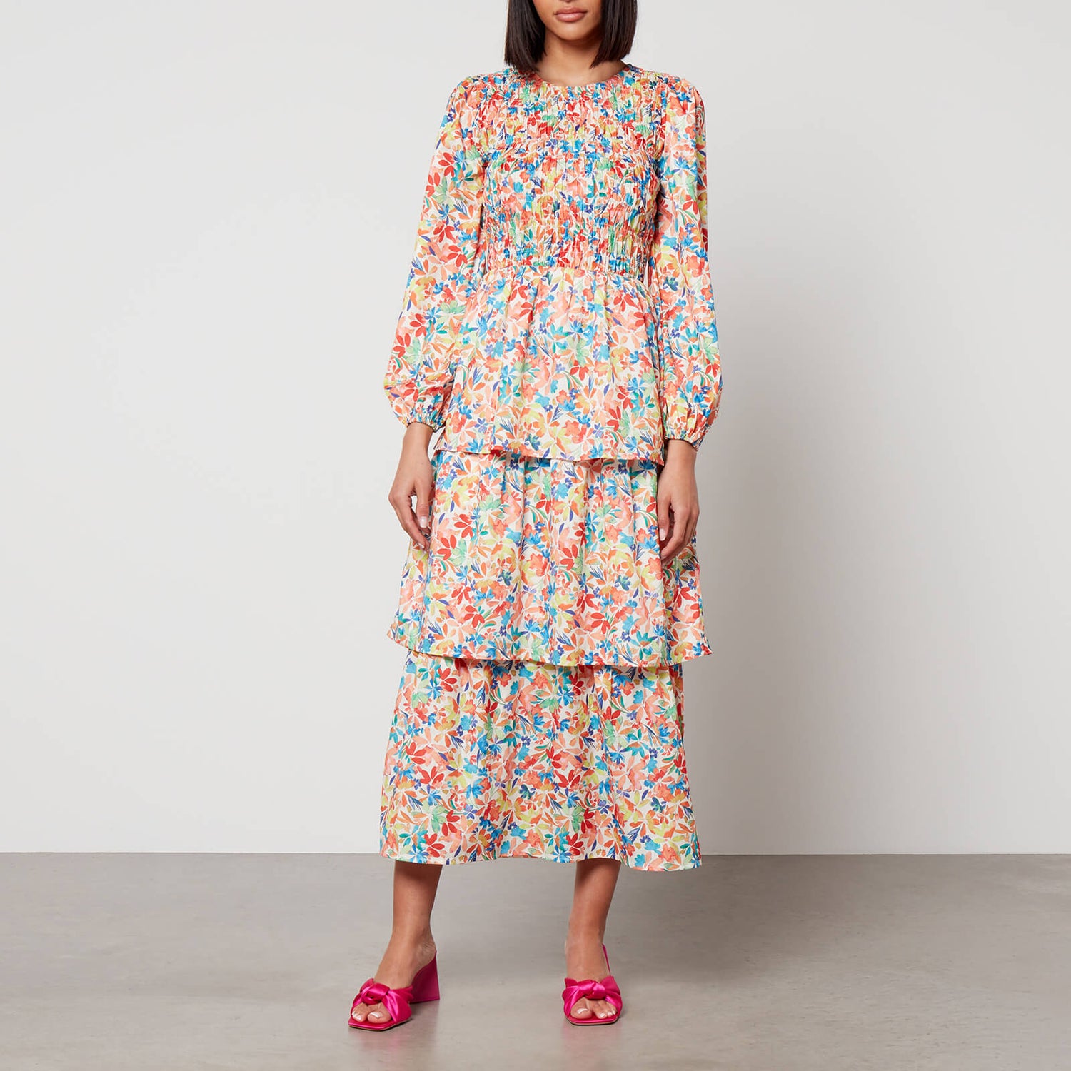 Never Fully Dressed Lisa Shirred Jersey Maxi Dress - UK 6