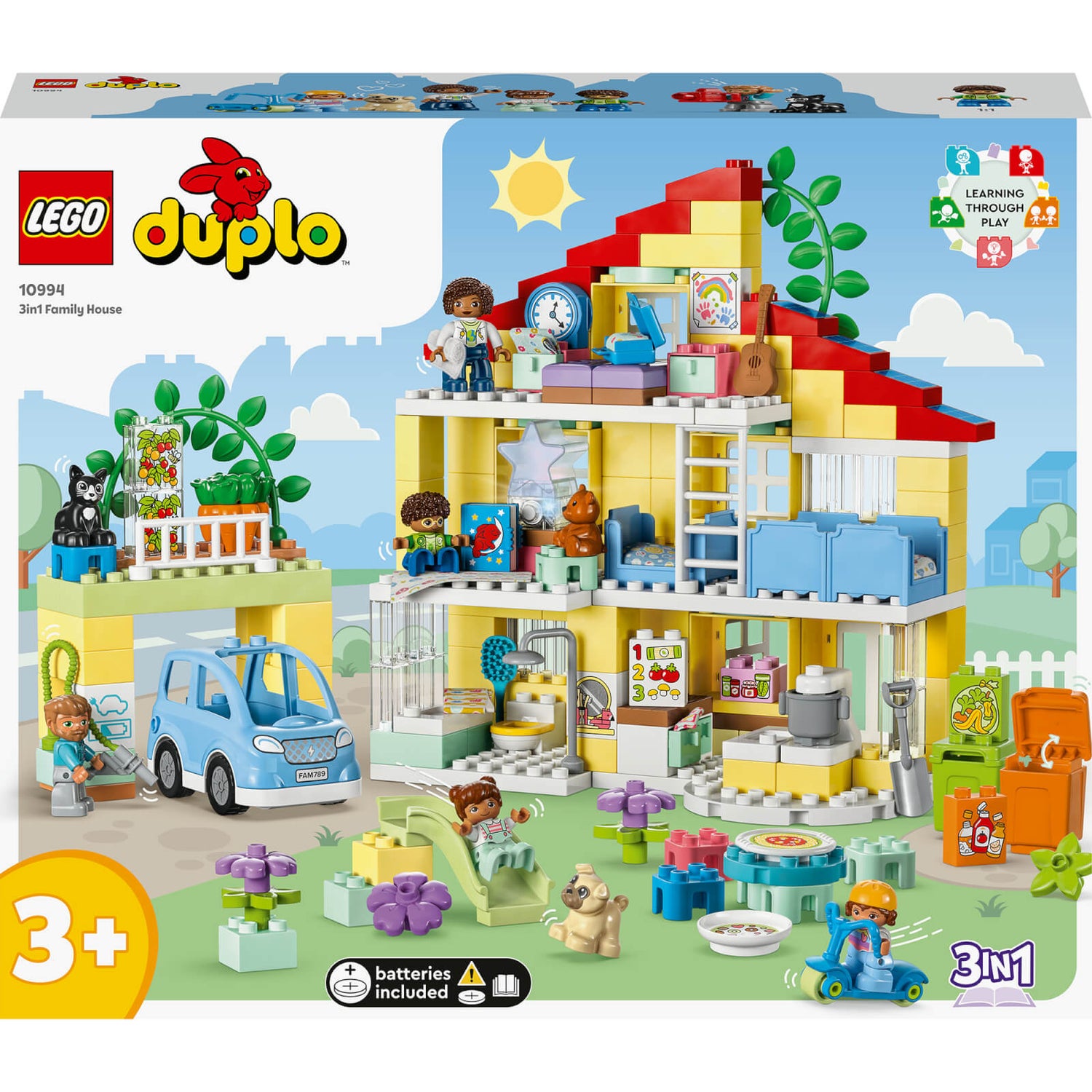 LEGO DUPLO 3in1 Family House Toy for Toddlers Aged 3+ (10994)