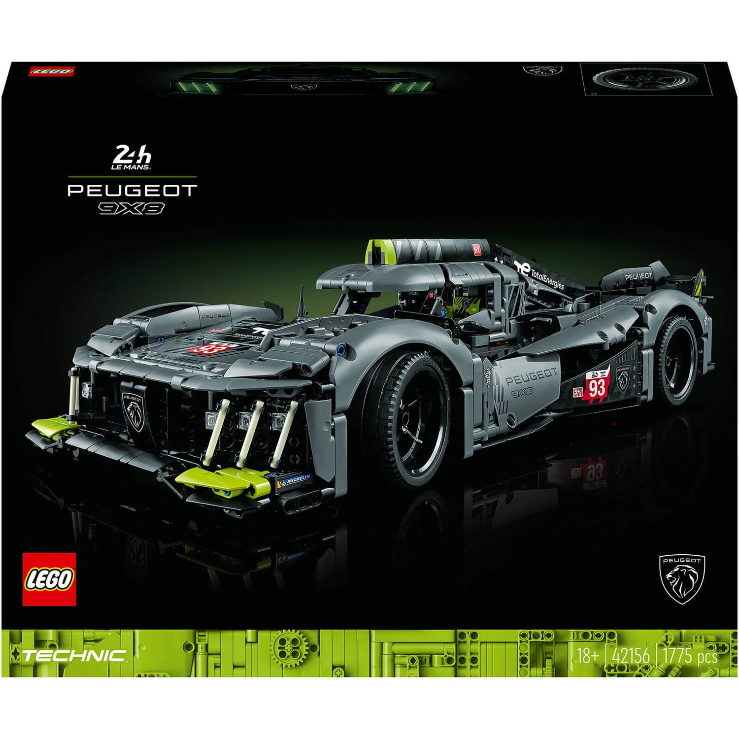 LEGO Technic: PEUGEOT 9X8 24H Le Mans Hybrid Hypercar (42156)