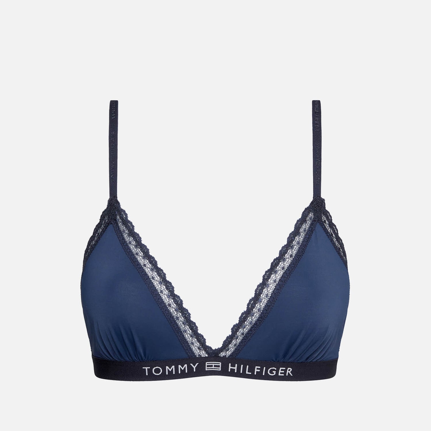 Tommy Hilfiger Lace-Trimmed Triangle Bra - S