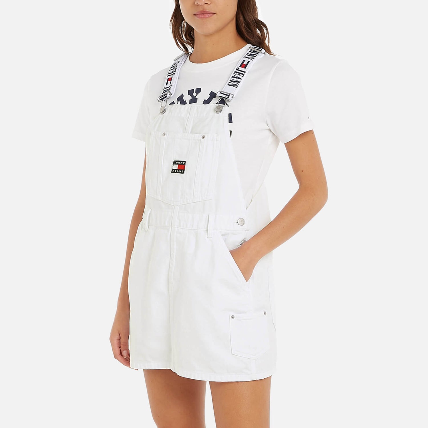 Tommy Jeans Recycled Denim Dungaree Dress