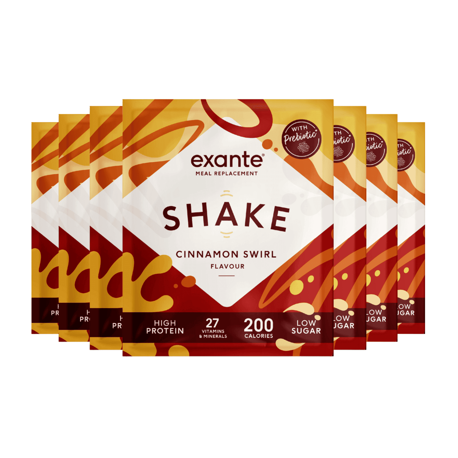 Exante Diet Meal Replacement Shake, Cinnamon Swirl, Box of 7