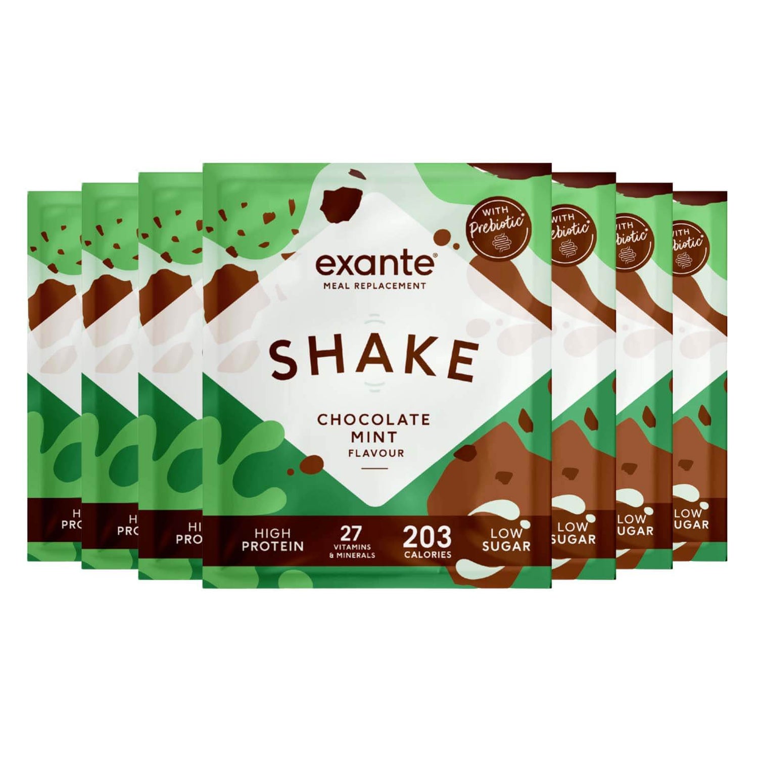 Exante Diet Meal Replacement Shake, Chocolate Mint, Box of 7