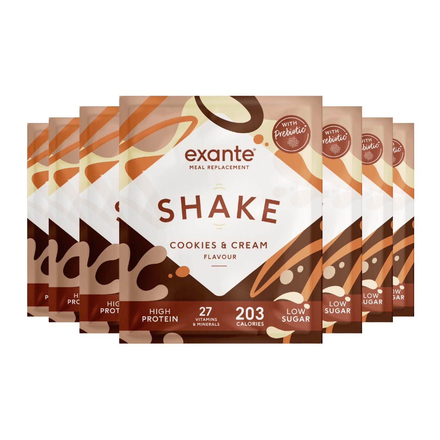 Cookies & Cream Flavour Low Sugar Meal Replacement Shake (Box of 7)