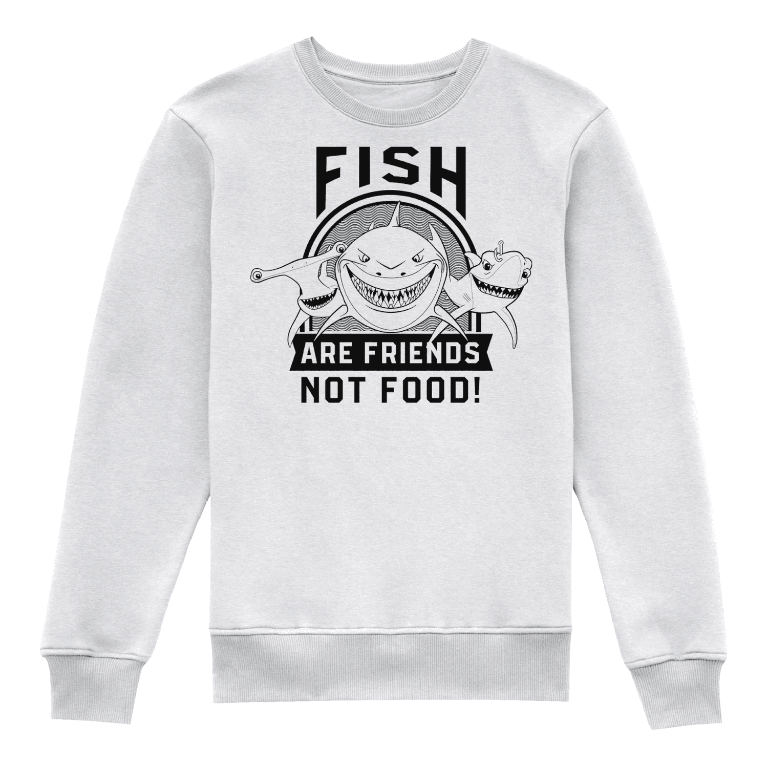 Finding Nemo Fish Are Friends Kids' Sweatshirt - White