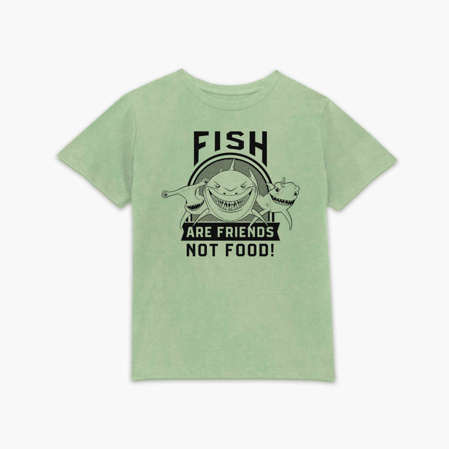 Finding Nemo Fish Are Friends Kids' T-Shirt - Mint Acid Wash