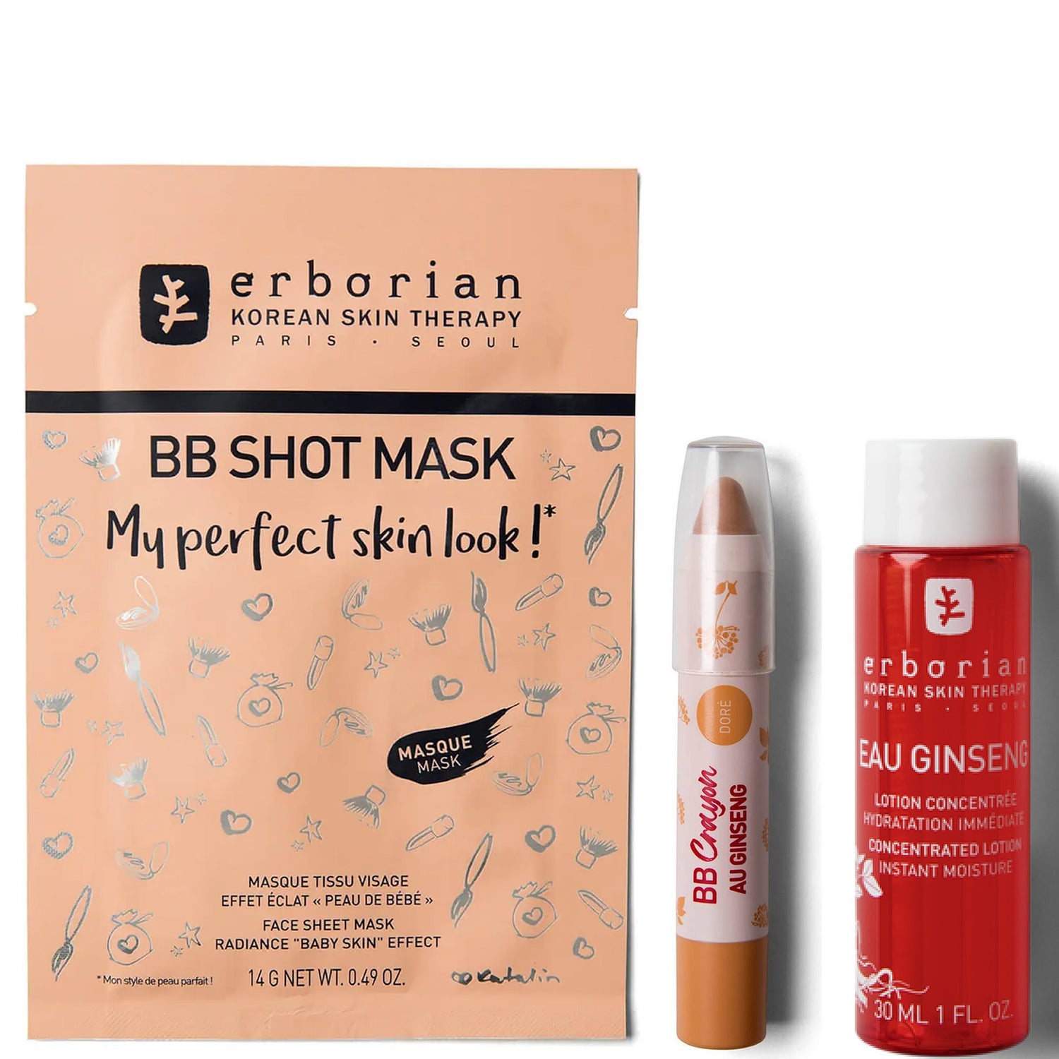 Erborian Eau Ginseng BB Mask & BB Crayon - Dore