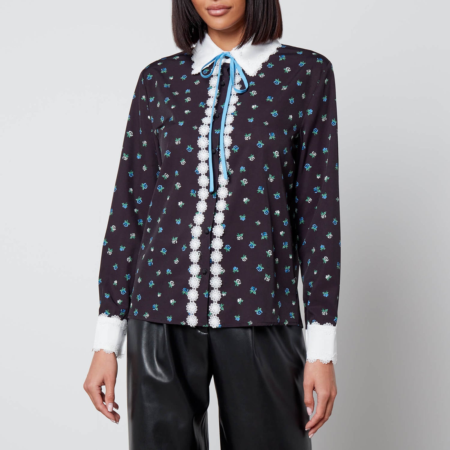 Sister Jane Filly Floral-Print Crepe Blouse
