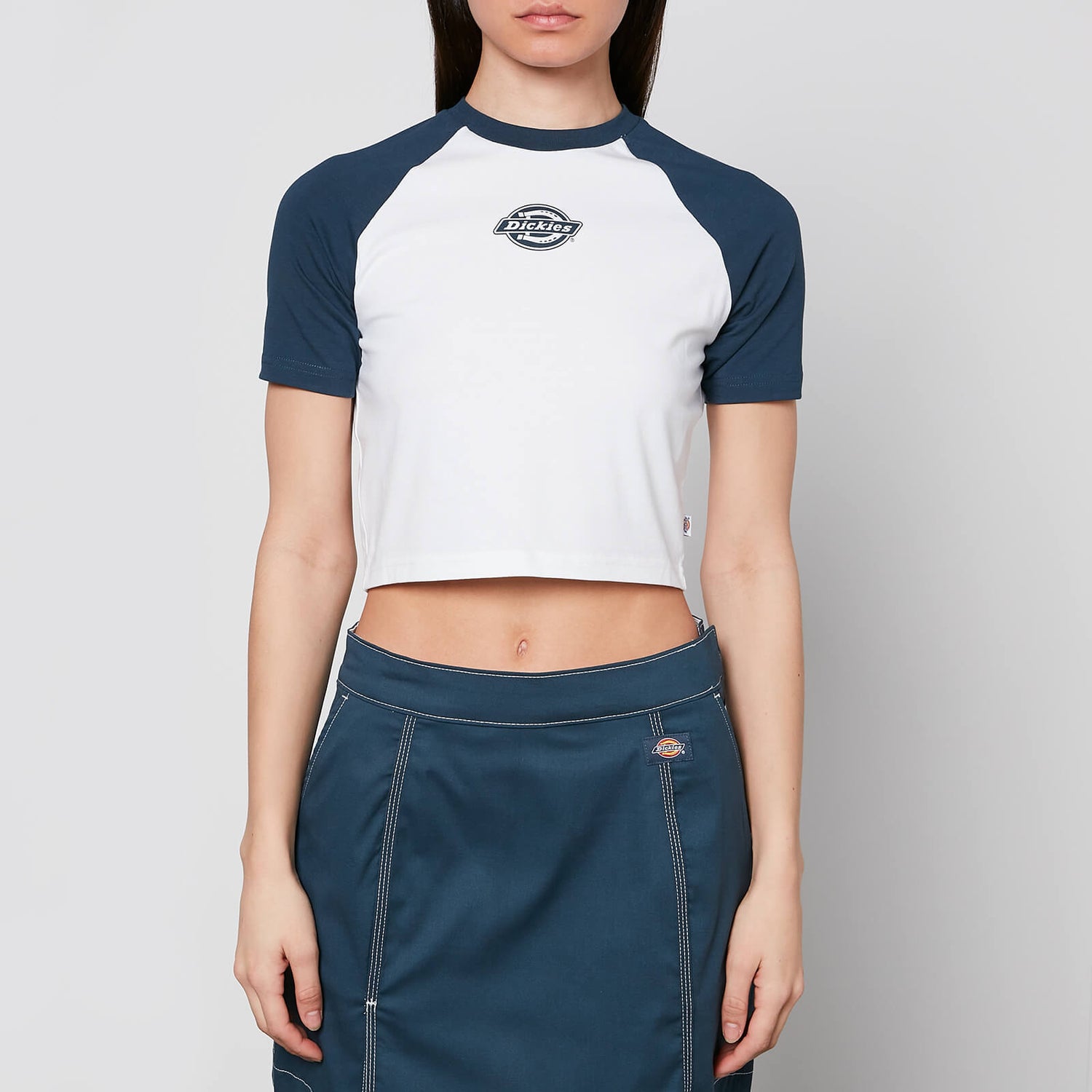 Dickies Sodaville Stretch-Cotton Jersey Cropped T-Shirt - L
