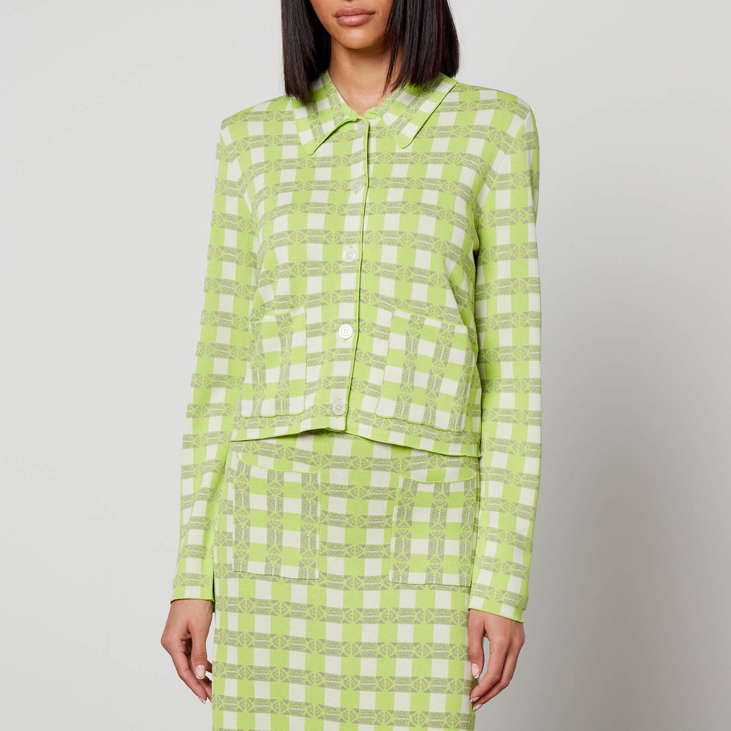 Baum Und Pferdgarten Capera Jacquard-Knit Cardigan - S