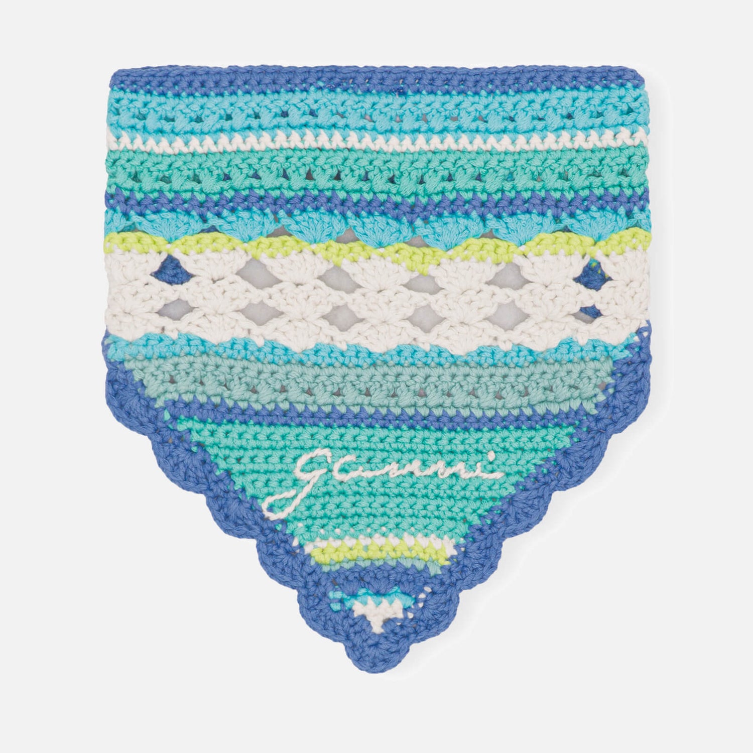 Ganni Crocheted Organic Cotton Bandana