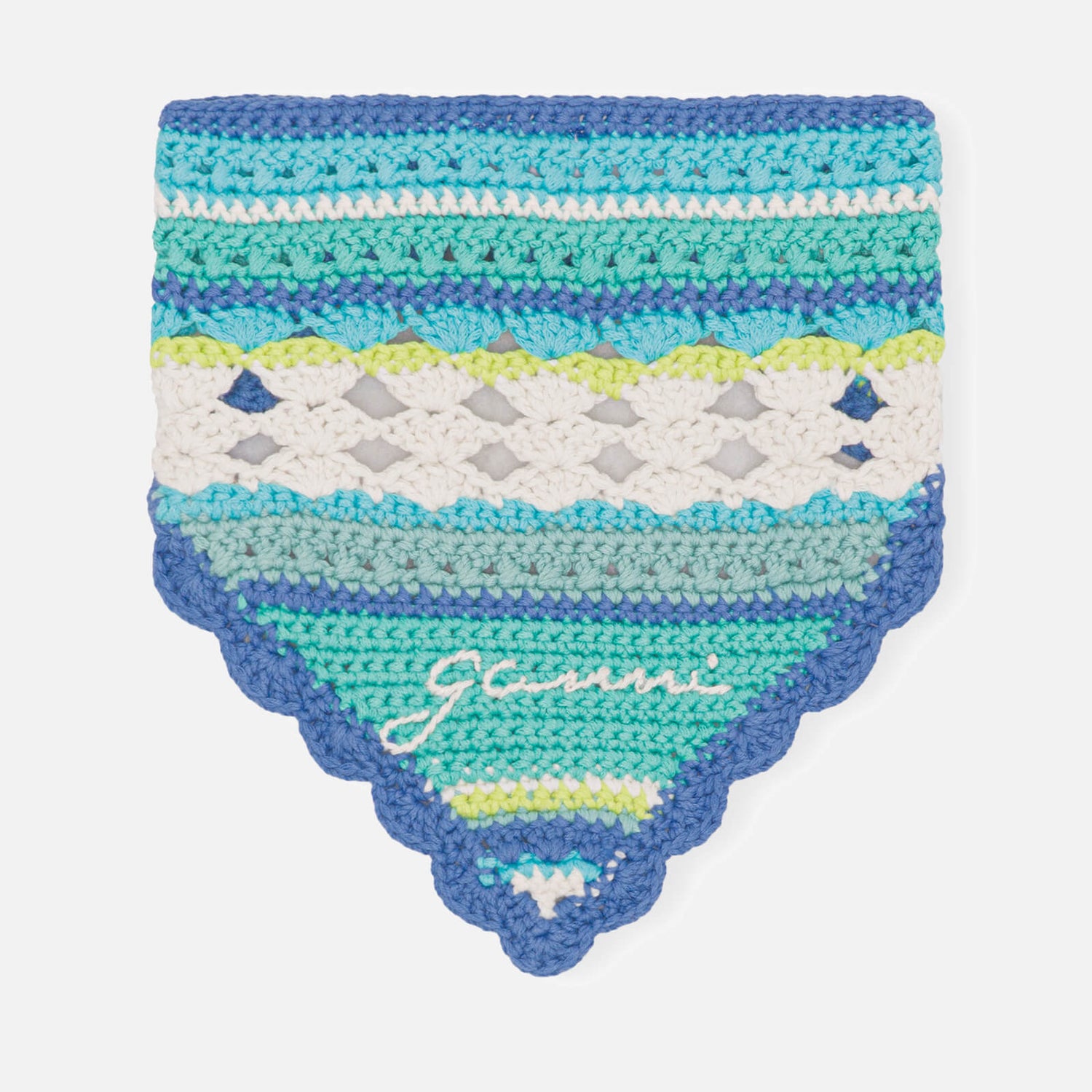 Ganni Organic Cotton Crochet Bandana