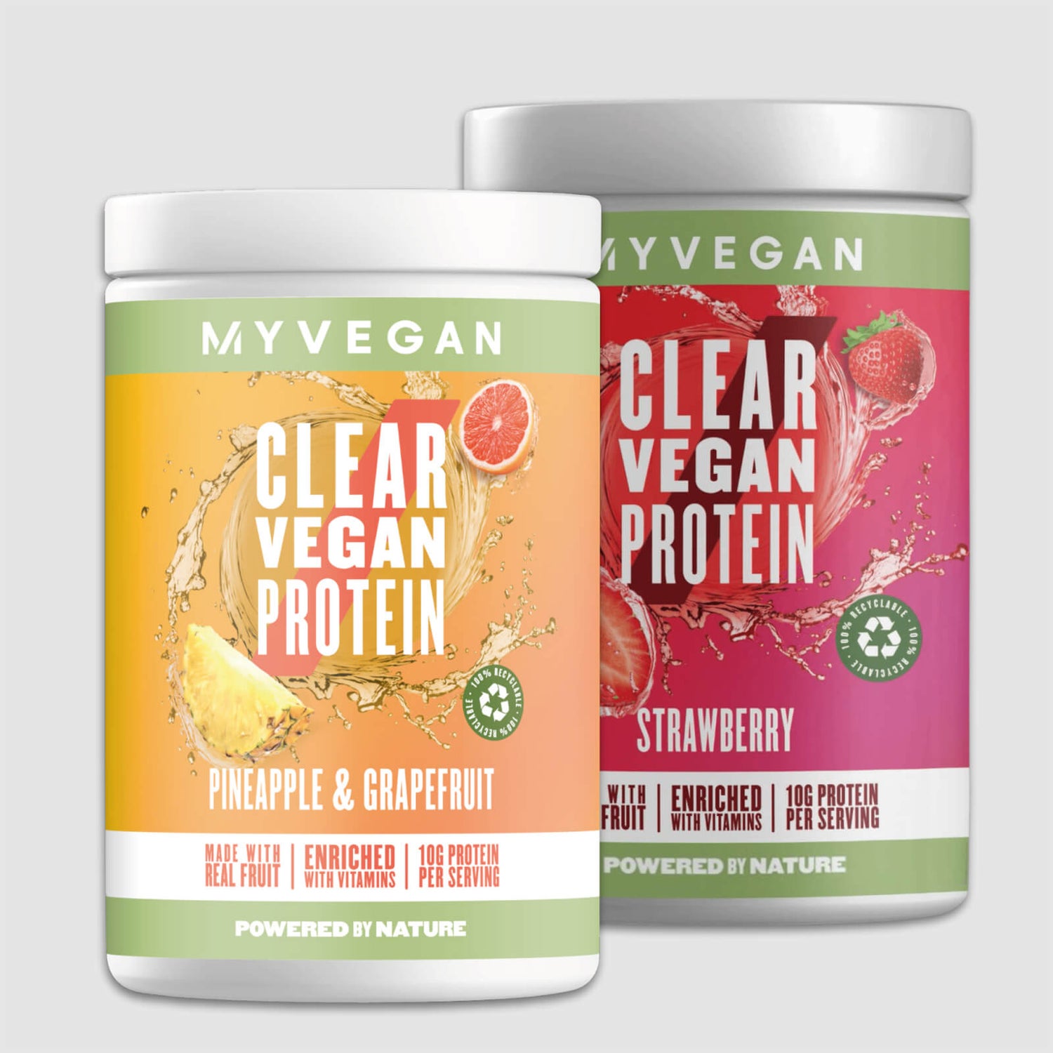Twin Pack Clear Vegan Protein - Strawberry - Strawberry